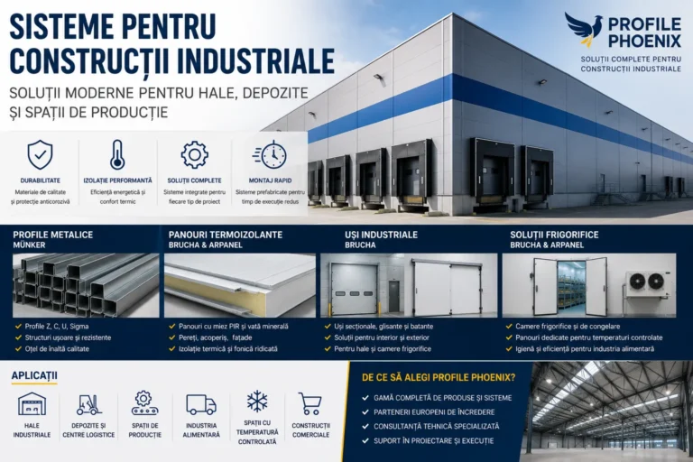 Sisteme pentru construcții industriale: soluții moderne pentru hale, depozite și spații de producție
